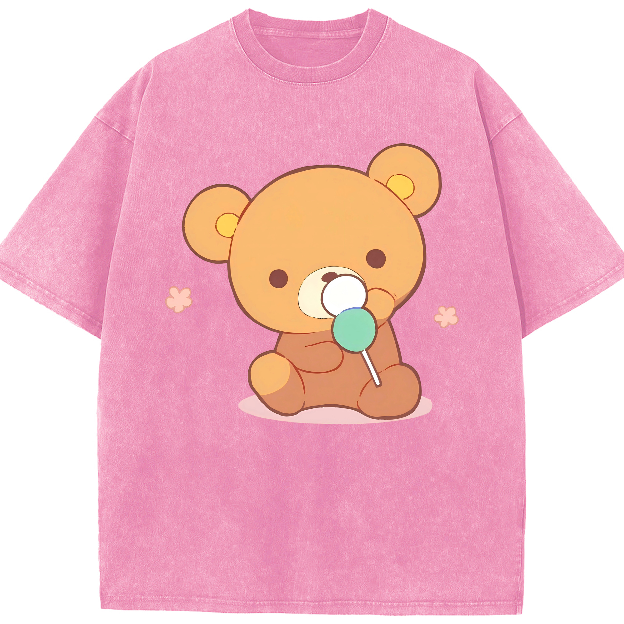 （画像用） リラックマ リラックマ キイロイトリ Rilakkuma Korilakkuma Kiiroitori 綿100% ヴィンテージ風 半袖Tシャツ（フロントプリント）